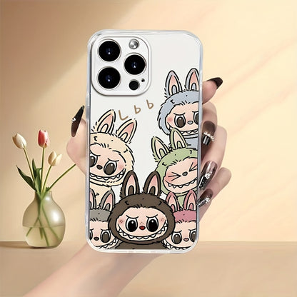 Protect Your Phone Soft Phone Case with Labubu Pattern UV Printing Matte Phone Cover 360 Degree Full Protection for iPhone 11 12 13 14 15 16 Pro Max XR X/ XS 7 8 Plus SE Mini for Smartphone Best Gift