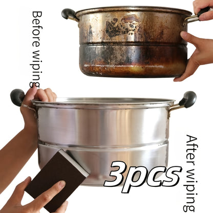 [9pcs Emery Magic Wipe] 1/3/6/9pcs Emery Magic Wipe Pot Bottom Cleaning Descaling Sponge | Iron Rust Removal Sponge, Dishwashing Sponge Block, Scouring Pads, Power Decontamination, Cleaning Supplies, Cleaning Tool, Back To Sc