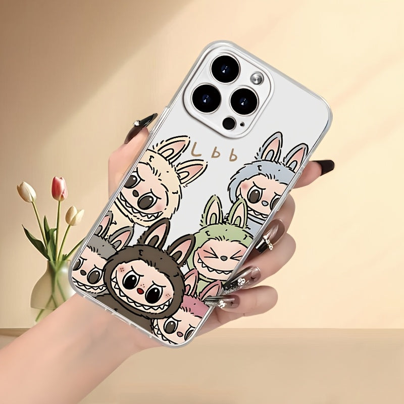 Protect Your Phone Soft Phone Case with Labubu Pattern UV Printing Matte Phone Cover 360 Degree Full Protection for iPhone 11 12 13 14 15 16 Pro Max XR X/ XS 7 8 Plus SE Mini for Smartphone Best Gift