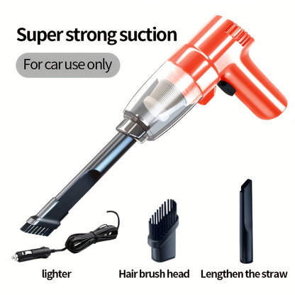 OUDEMU Car Vacuum Cleaner - Powerful 3KPa suction, Corded (3m), Compact Handheld car vacuum with One-Touch Emptying, for Cars, Trucks, Home - Lightweight Portable design, Compatible with 12V Car Plug Plug, Mini Vacuum Cleaner