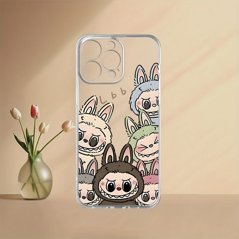 Protect Your Phone Soft Phone Case with Labubu Pattern UV Printing Matte Phone Cover 360 Degree Full Protection for iPhone 11 12 13 14 15 16 Pro Max XR X/ XS 7 8 Plus SE Mini for Smartphone Best Gift