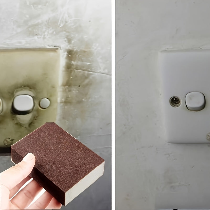 [9pcs Emery Magic Wipe] 1/3/6/9pcs Emery Magic Wipe Pot Bottom Cleaning Descaling Sponge | Iron Rust Removal Sponge, Dishwashing Sponge Block, Scouring Pads, Power Decontamination, Cleaning Supplies, Cleaning Tool, Back To Sc