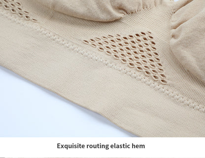 [Gentle Care, Sports Bra] Breathable Plus Size Seamless Sports Bra for Women - Purple, Push-Up with Removable Pads, Comfort Fit Vest Style, Sizes 36XL to 40XL