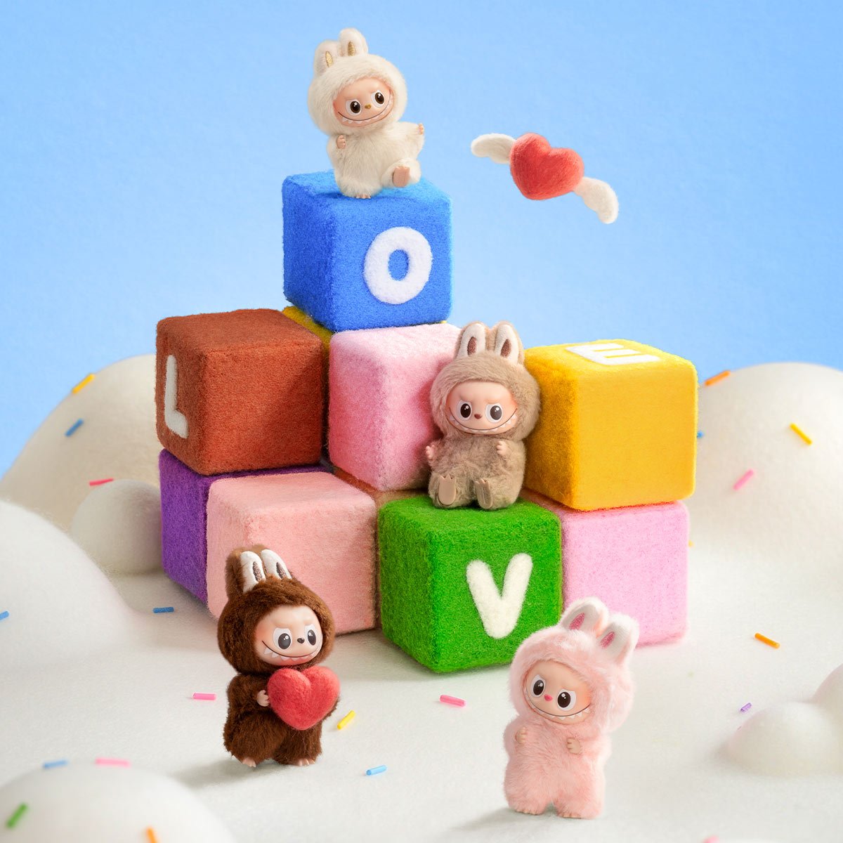 THE MONSTERS Love Series – (A–M, Single Box) Labubu Vinyl Plush Pendant Blind Box