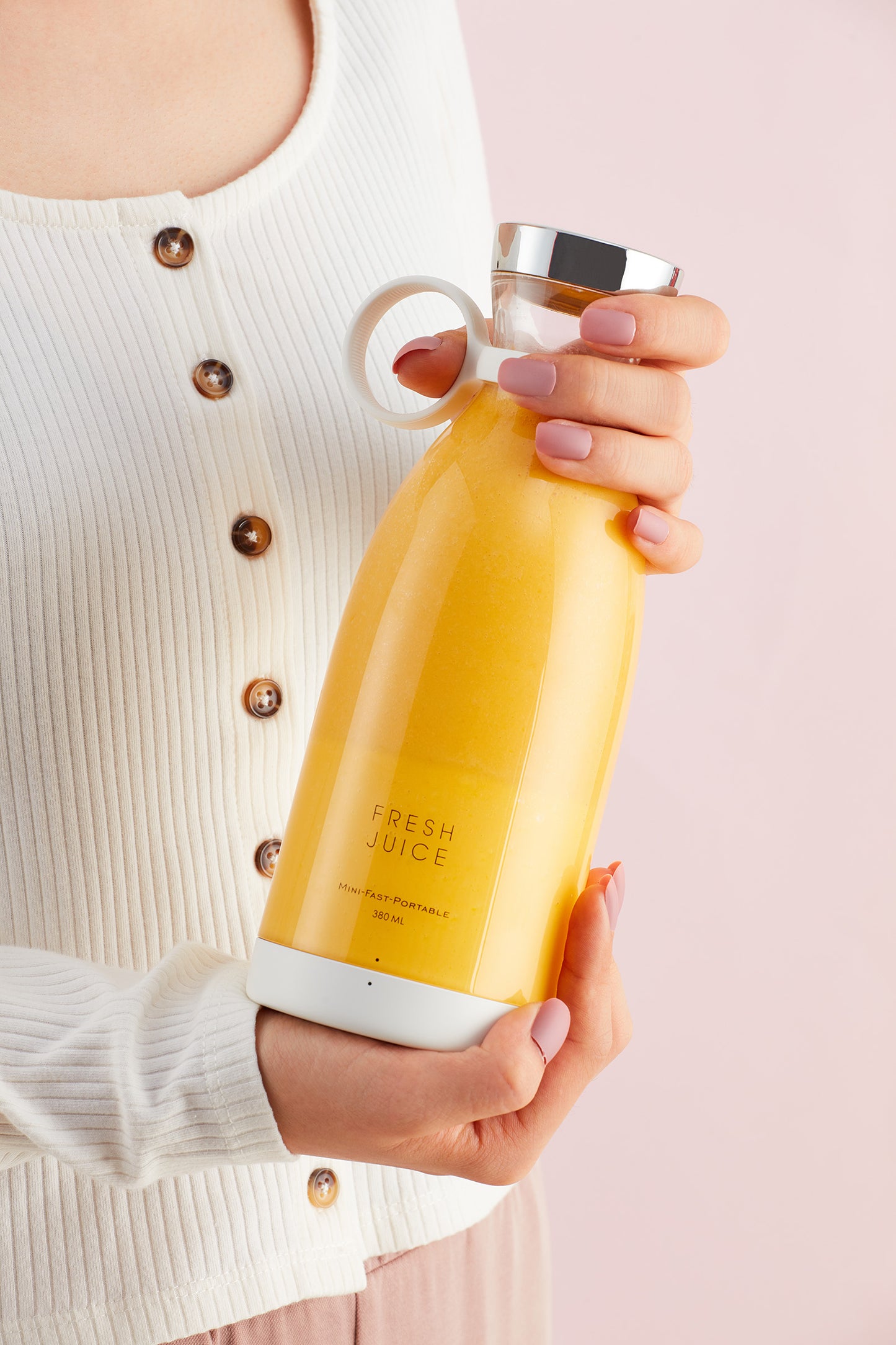 11.83oz Portable Electric Wireless Mini Fruit Blender Juicer - Perfect for On-the-Go!