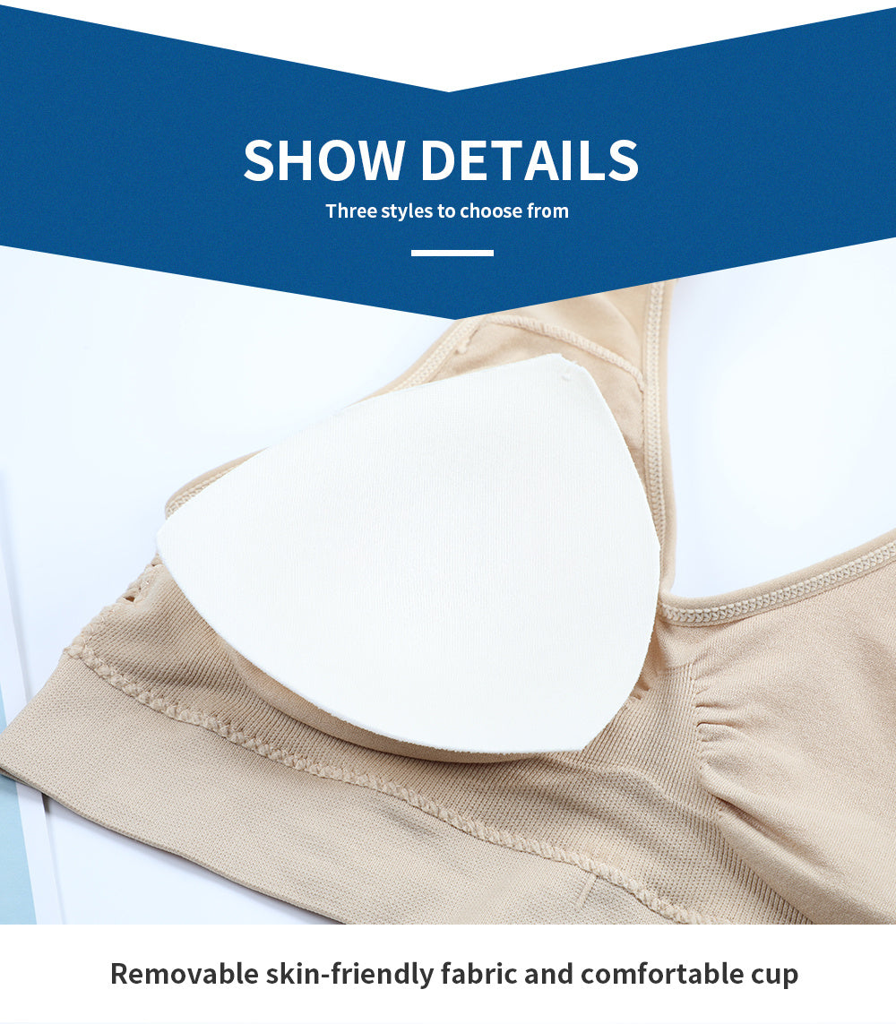 [Gentle Care, Sports Bra] Breathable Plus Size Seamless Sports Bra for Women - Purple, Push-Up with Removable Pads, Comfort Fit Vest Style, Sizes 36XL to 40XL