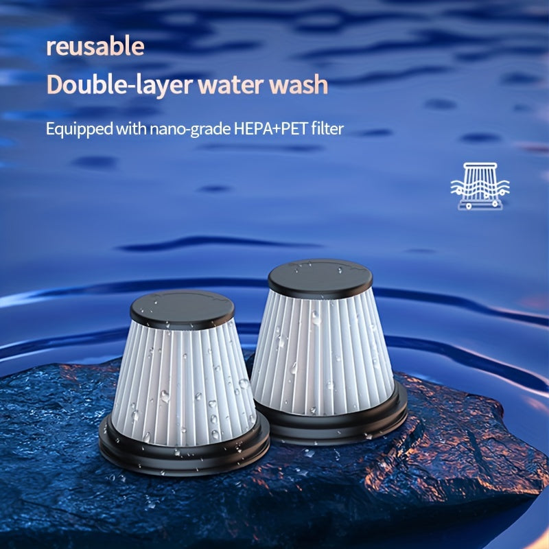 OUDEMU Car Vacuum Cleaner - Powerful 3KPa suction, Corded (3m), Compact Handheld car vacuum with One-Touch Emptying, for Cars, Trucks, Home - Lightweight Portable design, Compatible with 12V Car Plug Plug, Mini Vacuum Cleaner