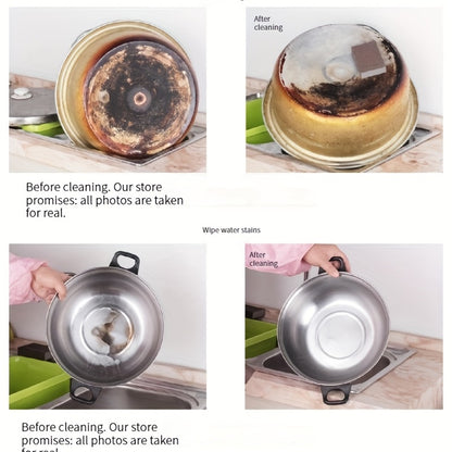 [9pcs Emery Magic Wipe] 1/3/6/9pcs Emery Magic Wipe Pot Bottom Cleaning Descaling Sponge | Iron Rust Removal Sponge, Dishwashing Sponge Block, Scouring Pads, Power Decontamination, Cleaning Supplies, Cleaning Tool, Back To Sc