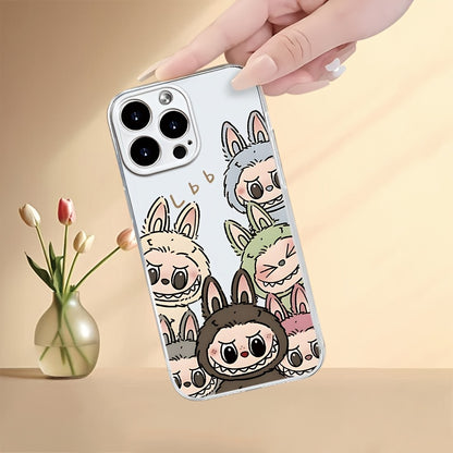 Protect Your Phone Soft Phone Case with Labubu Pattern UV Printing Matte Phone Cover 360 Degree Full Protection for iPhone 11 12 13 14 15 16 Pro Max XR X/ XS 7 8 Plus SE Mini for Smartphone Best Gift