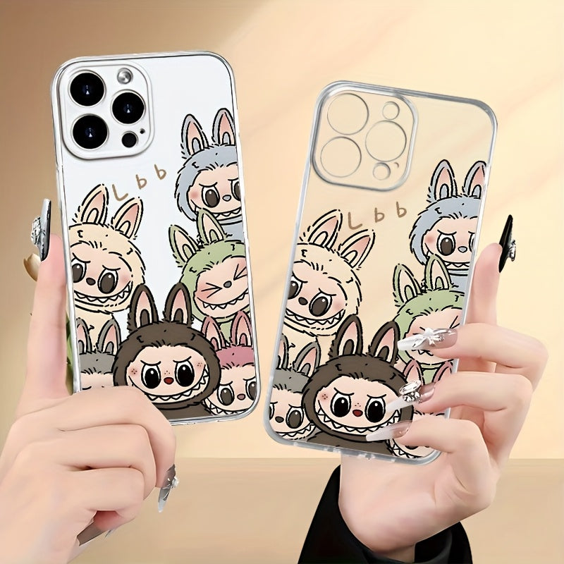 Protect Your Phone Soft Phone Case with Labubu Pattern UV Printing Matte Phone Cover 360 Degree Full Protection for iPhone 11 12 13 14 15 16 Pro Max XR X/ XS 7 8 Plus SE Mini for Smartphone Best Gift