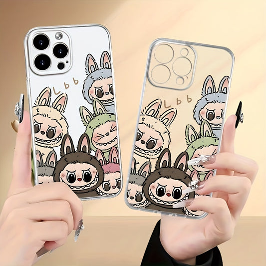 Protect Your Phone Soft Phone Case with Labubu Pattern UV Printing Matte Phone Cover 360 Degree Full Protection for iPhone 11 12 13 14 15 16 Pro Max XR X/ XS 7 8 Plus SE Mini for Smartphone Best Gift