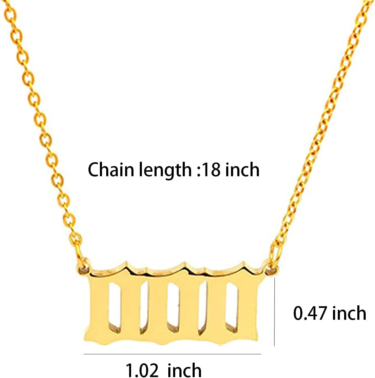 Angel Number Necklace for Women – Gold Plated 000 111 222 333 444 555 666 777 888 999 Pendants Choker Chain Numerology Jewelry for Women Gift