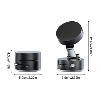 Vacuum Suction Cup Magnetic Car Phone Holder Double-Sided Foldable Magnetic Auto Phone Bracket For Car Interior Accessories