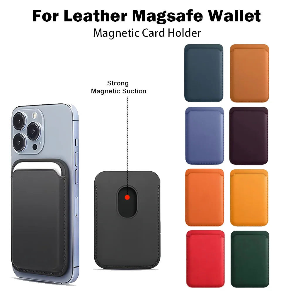 Leather Wallet Case Holder For iPhone 16 Pro Max Magsafe Magnetic Wallet Leather Compatible For iPhone 15 14 13 12  Accessories
