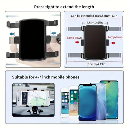 Support de téléphone universel pour tableau de bord de voiture 360 °   Support de voiture pour Smartphone rotatif, pour iPhone,