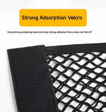 Luggage Storages Car Trunk Storage Bag Double Stretch Velcro Car Storage Net Bag Mesh Storages Net Bag Car Net