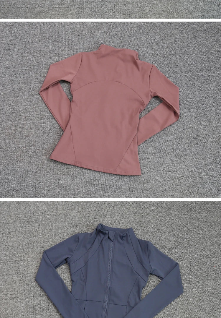 Sports Coat Women's Shirt Yoga Slim Long Sleeve Fast Running Thin Pilates Fitness Suit Top Clothing