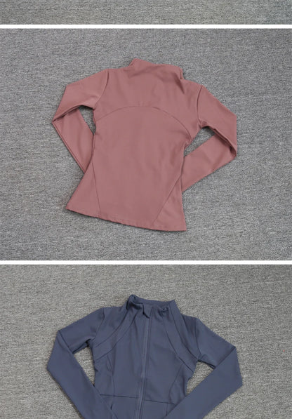 Sports Coat Women's Shirt Yoga Slim Long Sleeve Fast Running Thin Pilates Fitness Suit Top Clothing