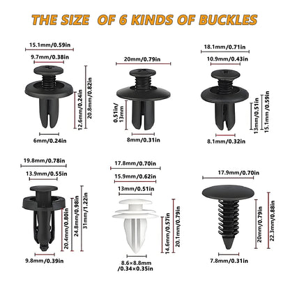 100pcs Auto Fastener Clip Kit Fender Rivet Clips Car Body Push Retainer Pin Rivet Bumper Door Trim Panel Retainer Car Clips