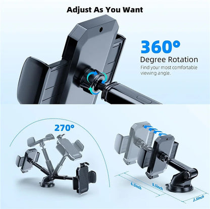 2025 NEW Universal Sucker Car Phone Holder 360° Windshield Car Dashboard Mobile Cell Support Bracket for Smartphones