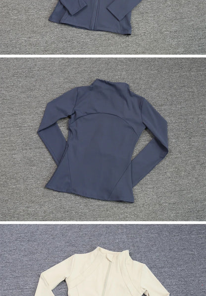 Sports Coat Women's Shirt Yoga Slim Long Sleeve Fast Running Thin Pilates Fitness Suit Top Clothing