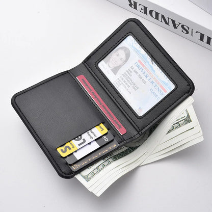 1Pc New Ultra-thin Mini Soft PU Leather Credit Card Wallet Holder Short Vertical High Quality Men's Wallet