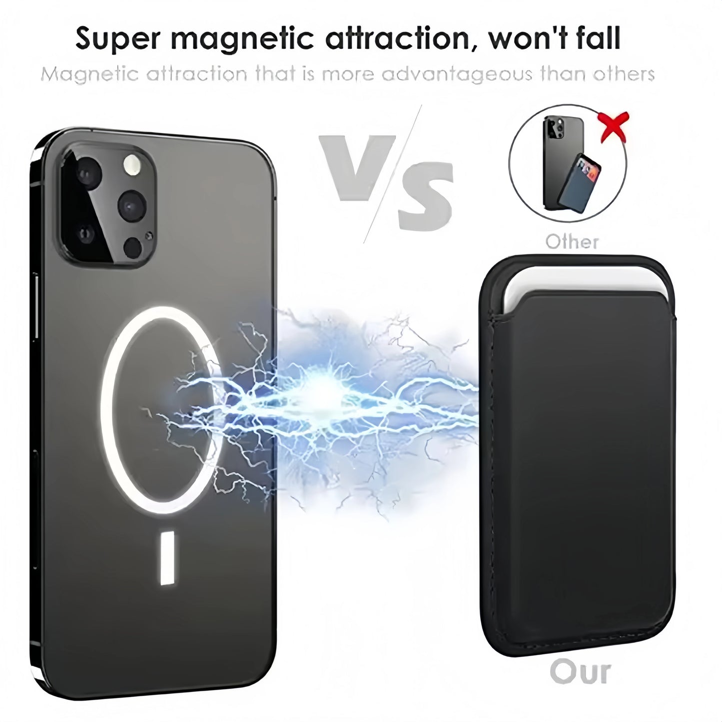 Leather Wallet Case Holder For iPhone 16 Pro Max Magsafe Magnetic Wallet Leather Compatible For iPhone 15 14 13 12  Accessories