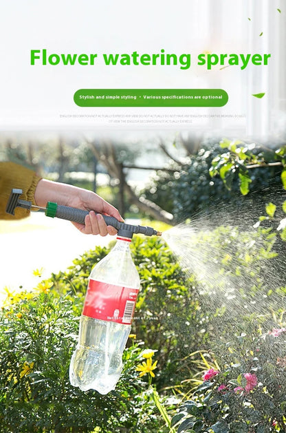 Watering Irrigation High Sprayer Water Pressure Flower Garden Gun Sprayer Head Juice Bottles Interface Plastic Trolley Spray
