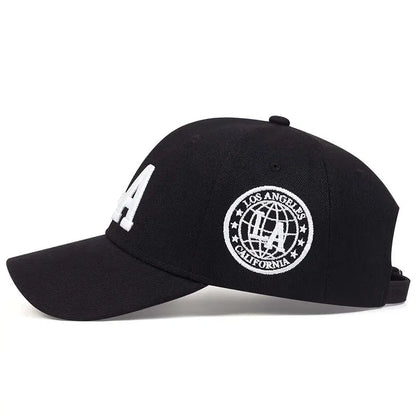 Unisex LA Leter Embroidery Snapback Baseball Caps Spring and Autumn Outdoor Adjustable Casual Hats Sunscreen Hat