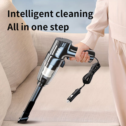 OUDEMU Car Vacuum Cleaner - Powerful 3KPa suction, Corded (3m), Compact Handheld car vacuum with One-Touch Emptying, for Cars, Trucks, Home - Lightweight Portable design, Compatible with 12V Car Plug Plug, Mini Vacuum Cleaner