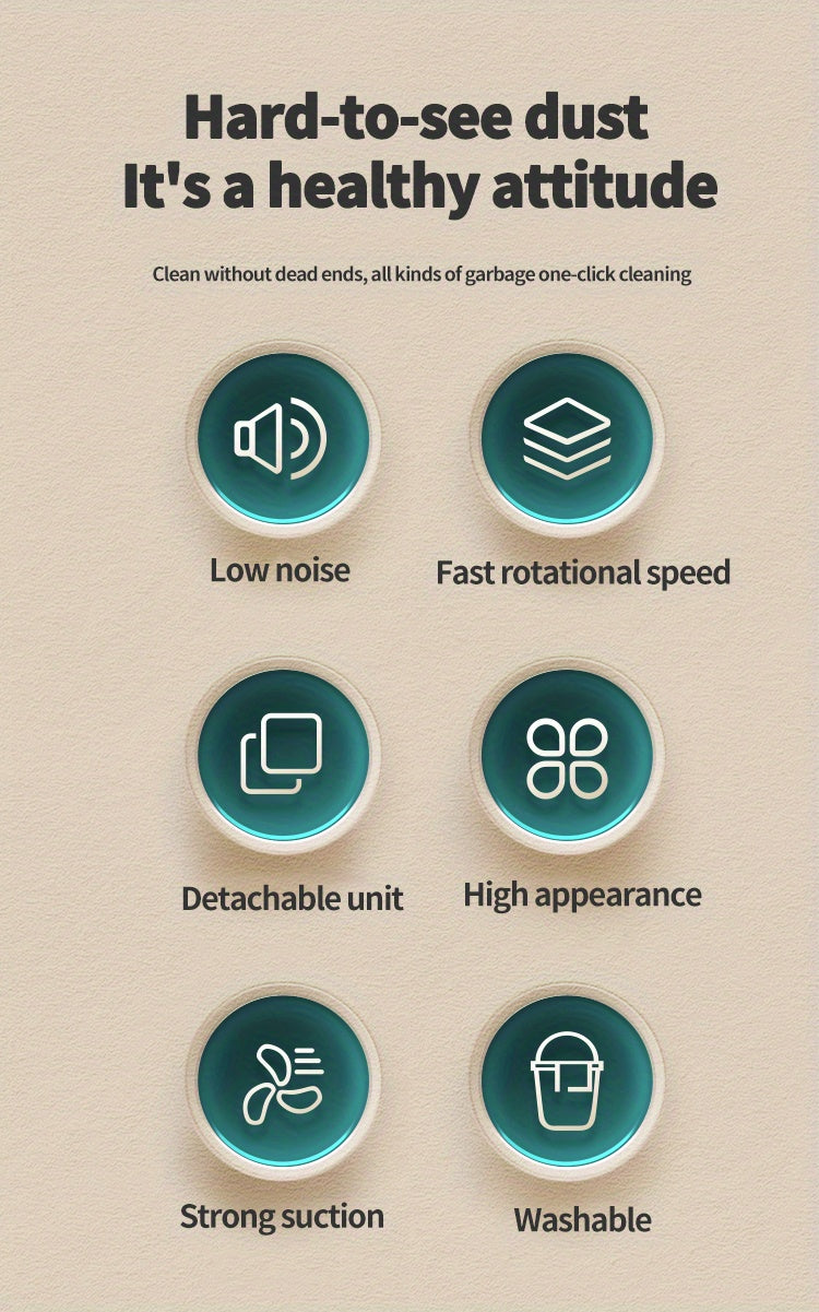 OUDEMU Car Vacuum Cleaner - Powerful 3KPa suction, Corded (3m), Compact Handheld car vacuum with One-Touch Emptying, for Cars, Trucks, Home - Lightweight Portable design, Compatible with 12V Car Plug Plug, Mini Vacuum Cleaner