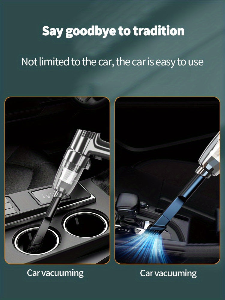 OUDEMU Car Vacuum Cleaner - Powerful 3KPa suction, Corded (3m), Compact Handheld car vacuum with One-Touch Emptying, for Cars, Trucks, Home - Lightweight Portable design, Compatible with 12V Car Plug Plug, Mini Vacuum Cleaner