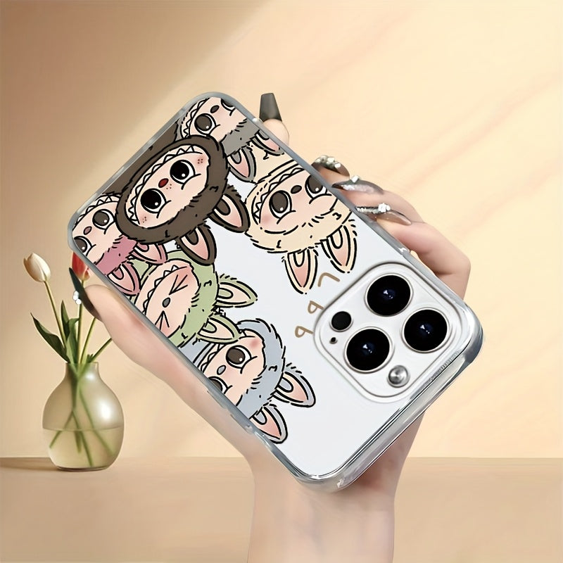 Protect Your Phone Soft Phone Case with Labubu Pattern UV Printing Matte Phone Cover 360 Degree Full Protection for iPhone 11 12 13 14 15 16 Pro Max XR X/ XS 7 8 Plus SE Mini for Smartphone Best Gift