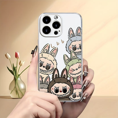 Protect Your Phone Soft Phone Case with Labubu Pattern UV Printing Matte Phone Cover 360 Degree Full Protection for iPhone 11 12 13 14 15 16 Pro Max XR X/ XS 7 8 Plus SE Mini for Smartphone Best Gift