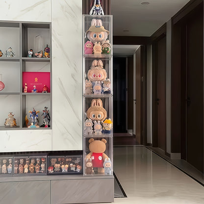 1pc Acrylic LABUBU Transparent Collection Cabinet, Transparent Plush Doll Storage Box, Used for Organizing And Displaying, Dust-Proof Storage, Very Suitable for Doll Collection, Exquisite Gift