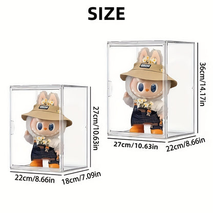 1pc Acrylic LABUBU Transparent Collection Cabinet, Transparent Plush Doll Storage Box, Used for Organizing And Displaying, Dust-Proof Storage, Very Suitable for Doll Collection, Exquisite Gift