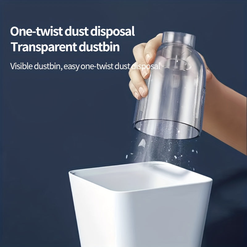 OUDEMU Car Vacuum Cleaner - Powerful 3KPa suction, Corded (3m), Compact Handheld car vacuum with One-Touch Emptying, for Cars, Trucks, Home - Lightweight Portable design, Compatible with 12V Car Plug Plug, Mini Vacuum Cleaner