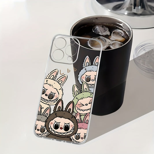 Protect Your Phone Soft Phone Case with Labubu Pattern UV Printing Matte Phone Cover 360 Degree Full Protection for iPhone 11 12 13 14 15 16 Pro Max XR X/ XS 7 8 Plus SE Mini for Smartphone Best Gift